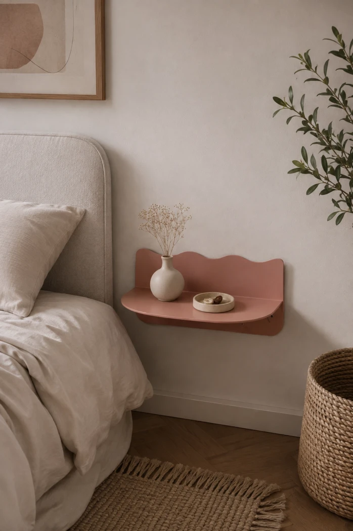 Haengender-Nachttisch-Flow-filigran---Metall-Wandnachttisch-fuers-Schlafzimmer