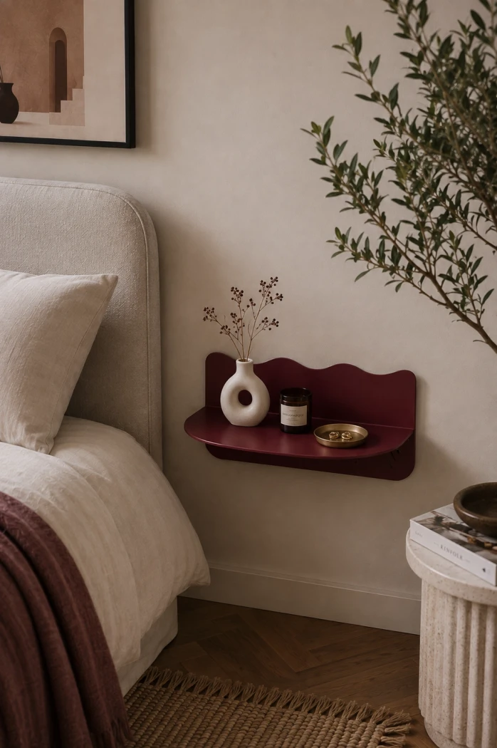 Haengender-Nachttisch-Flow-filigran---Metall-Wandnachttisch-fuers-Schlafzimmer