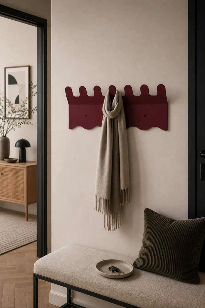 Wandgarderobe-fuer-den-Flur-Flow-Maxi---Kleider-Organizer-aus-Metall