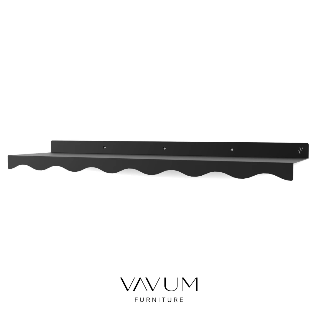 Metall-Wandregal-Flow-mit-Welle---modernes-Industrieregal-80cm