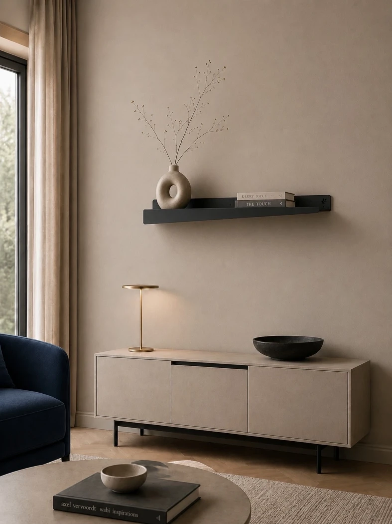 Metallregal-Elemento-links---Loft-Wandregal,-linksbuendig