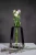Metallvase-Fiole-trapezfoermig---Stahlvase-mit-Reagenzglas,-SchwarzWeiss