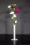 Metallvase-Silva-rund-Dm.-90-mm---Stahlvase-mit-Reagenzglas-32-mm