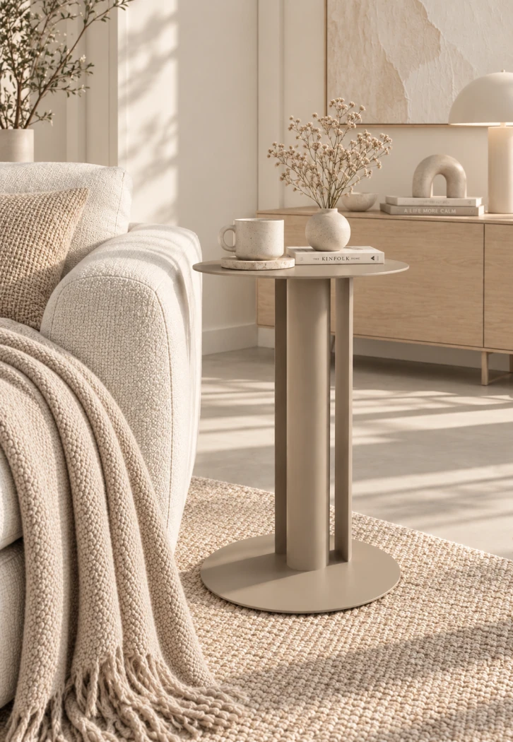 Metall-Beistelltisch Silo - Beistelltisch fürs Wohnzimmer und Sofa