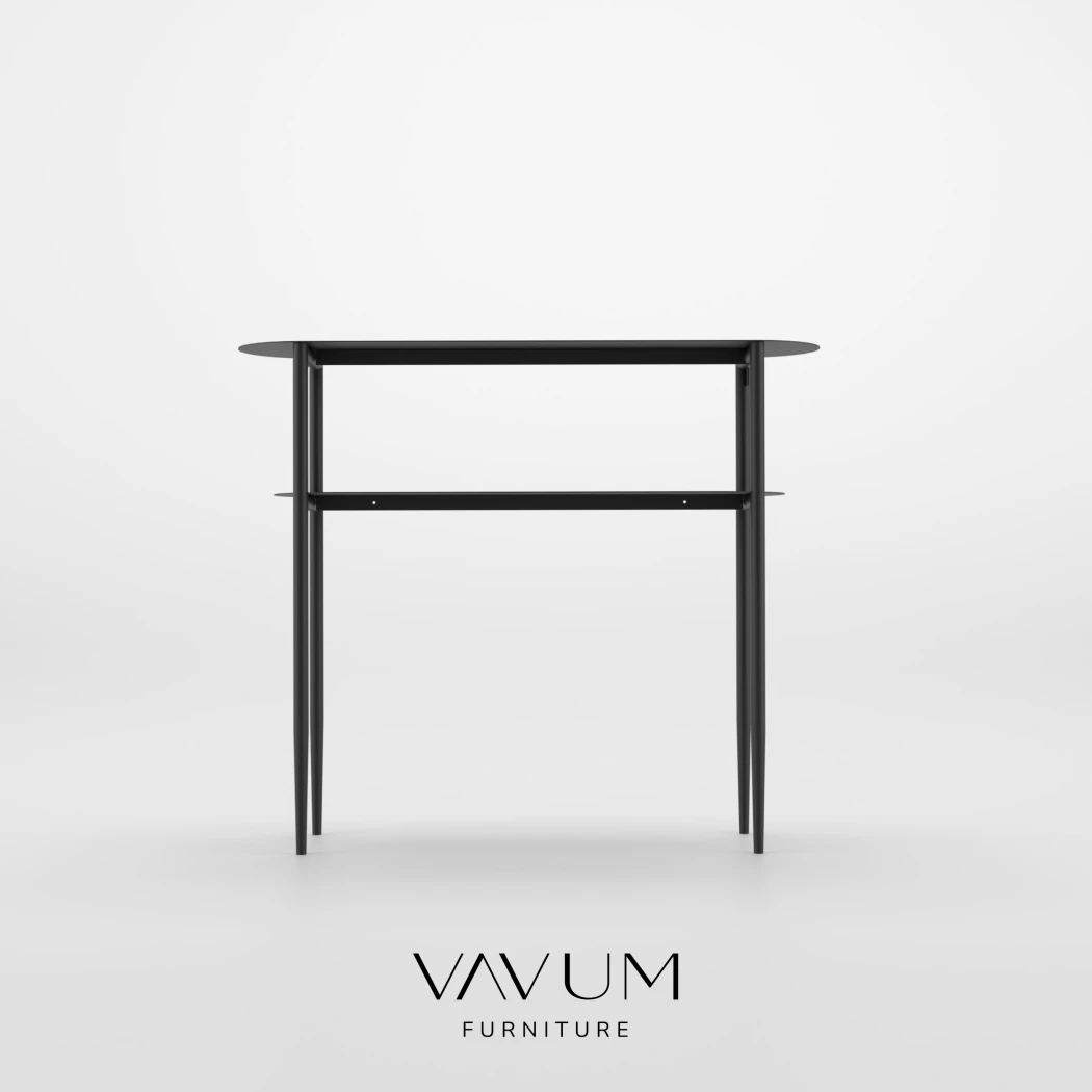 Metall-Konsolentisch-Luna-Maxi-mit-konischen-Beinen---eleganter-Flurtisch
