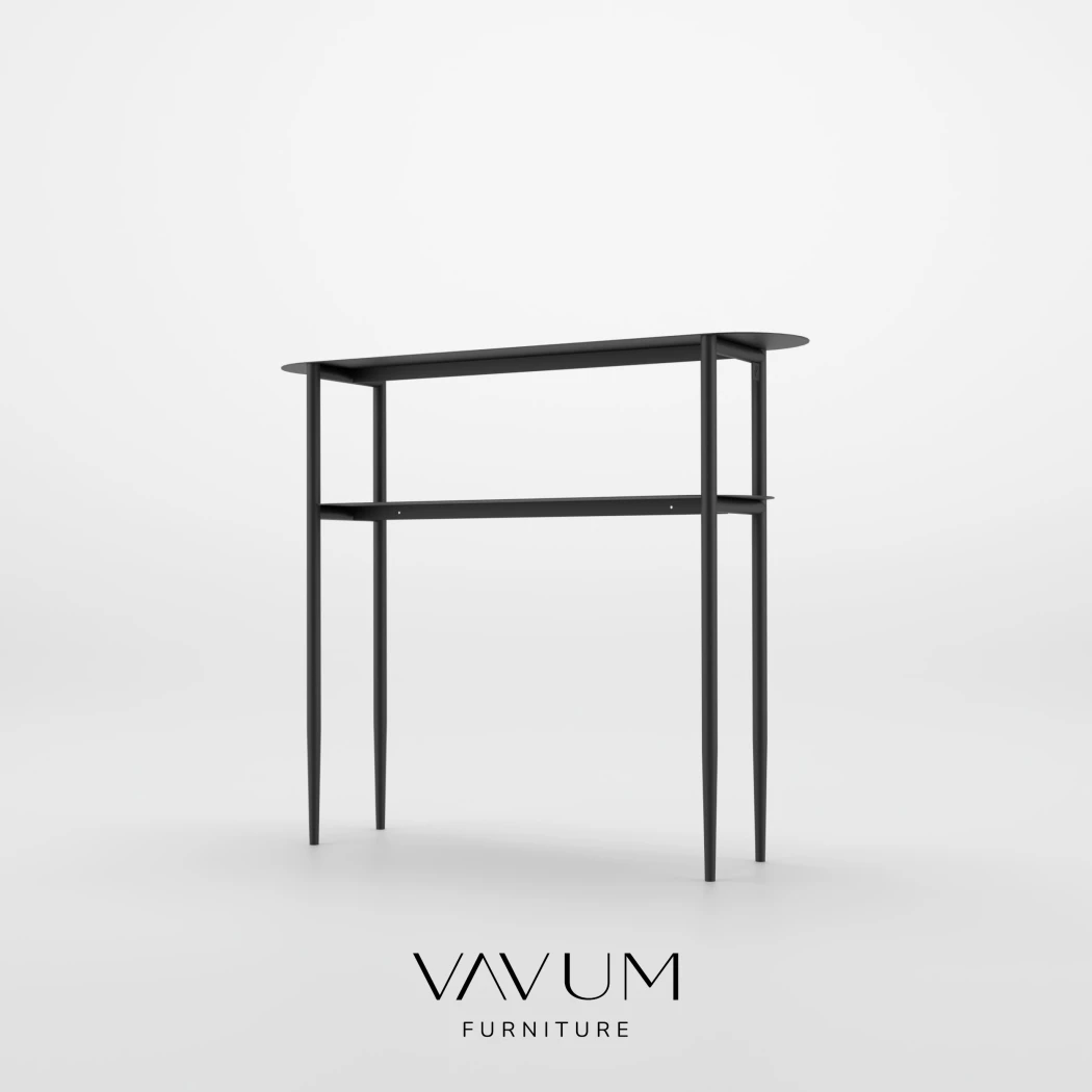 Metall-Konsolentisch-Luna-Maxi-mit-konischen-Beinen---eleganter-Flurtisch