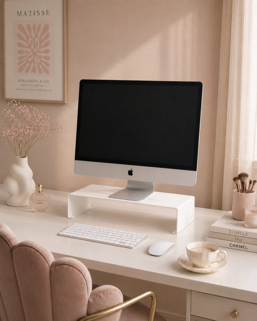 Podstawka pod monitor Basic 35 cm - metalowy stojak biurkowy ergonomiczny